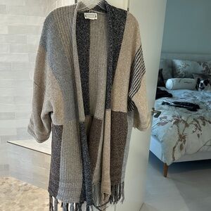NWOT Love Riche Oversized Patchwork Knit Cardigan Size S/M